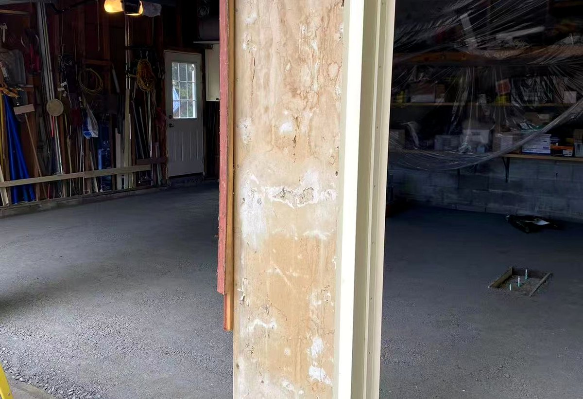 Stouffville brick column restoration - before
