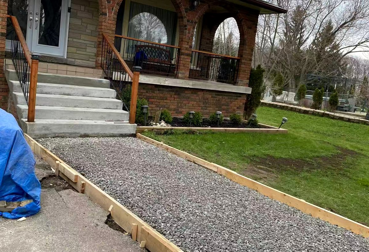 Stouffville concrete pad base preparation