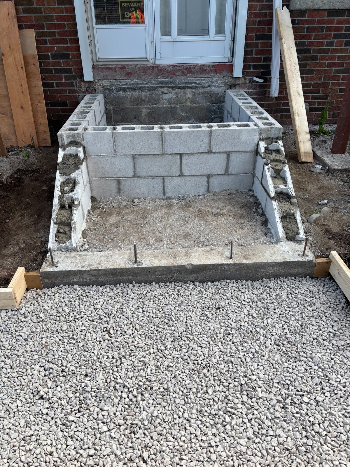 Block base and walkway base detail