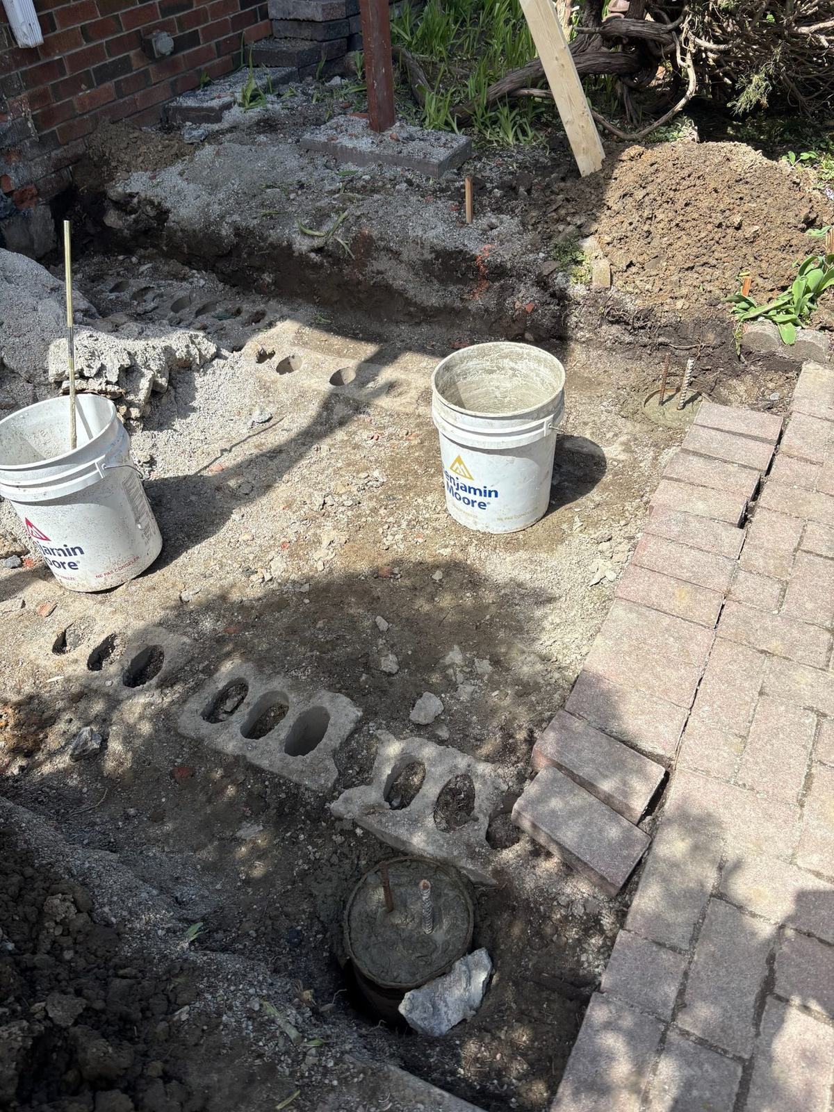 Concrete pier base and depth preparation