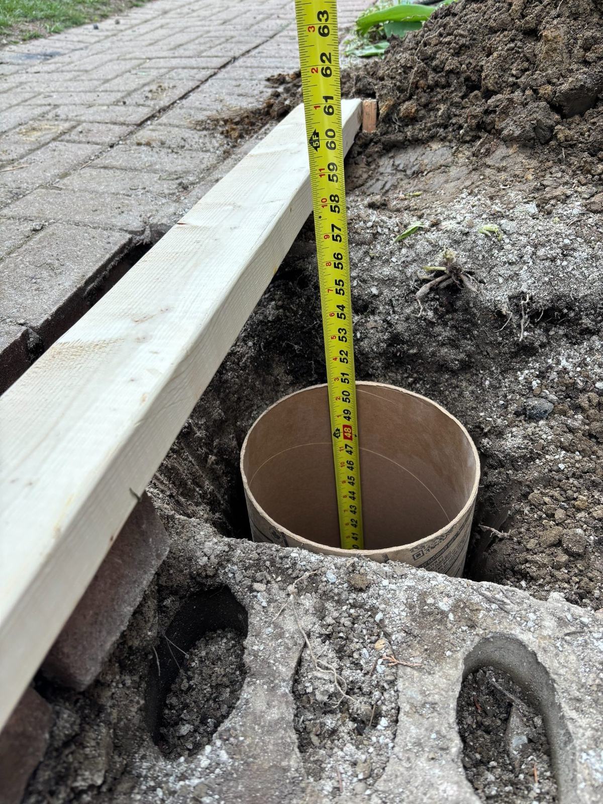 Concrete pier hole preparation