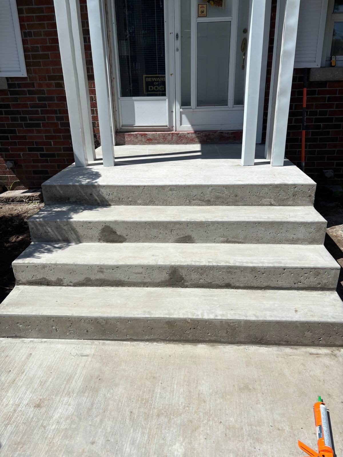 Steps and walkway after forms removed